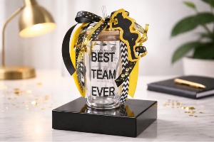 Team Member Best Team Ever Glass