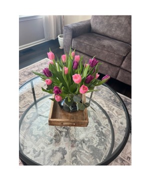 Tulip Pink & Purple  Arrangement 