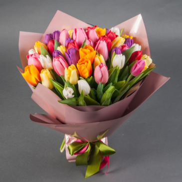 tulips Hand-tied Bouquet   in Coconut Grove, FL | Luxury Flowers