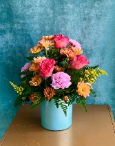 TURN UP THE TURQUOISE FLOWER ARRANGEMENT