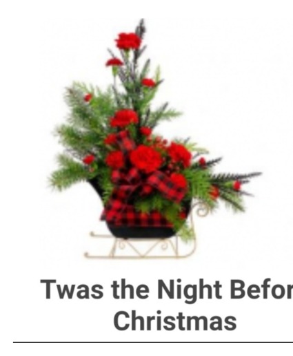 Santa's Sleigh centerpiece