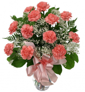 Twelve Pink Carnations 