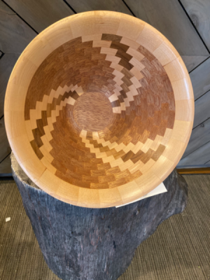 Twisty Twirly! One of a Kind, hand crafted wood bowl