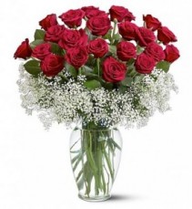 Two Dozen Deluxe Red Roses  