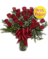 Two dozen Freedom Red  Vase Arangement