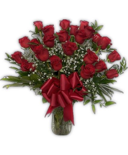 Two Dozen Freedom Red Vase Arrangement