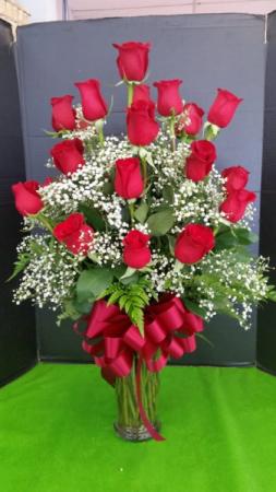 Two Dozen Freedom Roses Arranged 