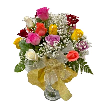 CLASSIC TWO DOZEN MIXED ROSES 