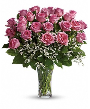 Two Dozen Pink Rose Arrangement