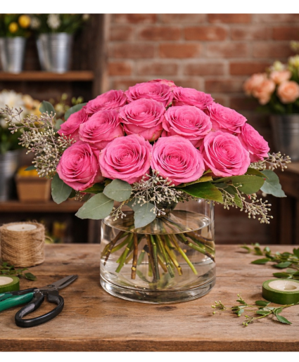 Blush Rose Garden  Rose Arrangement