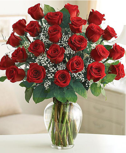 Two-Dozen Long Stem Red Roses 