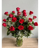 Two dozen red roses Vase Arrangement