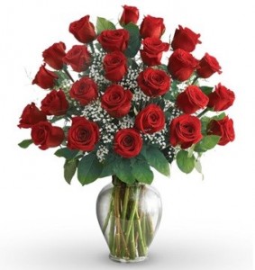 2 Dozen Rose Arrangement Long Stem Rose Arrangement