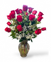 Afroditis Beautiful Roses Vase Arrangement  Two Dozen  Red Roses With A bow