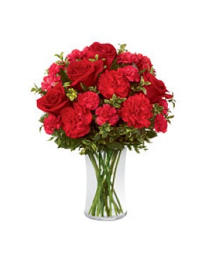 Two Hearts  Vase Maybe Red Vase Arrangement  Substitutions Maybe Necessary