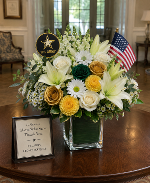 U.S. Army Legacy Bouquet Call Us for Faster Service & Daily Specials: (915) 303-8500 Text Us to Order Anytime: (915) 505-3708 Your trusted source for Flowers & Delivery in El Paso TX 