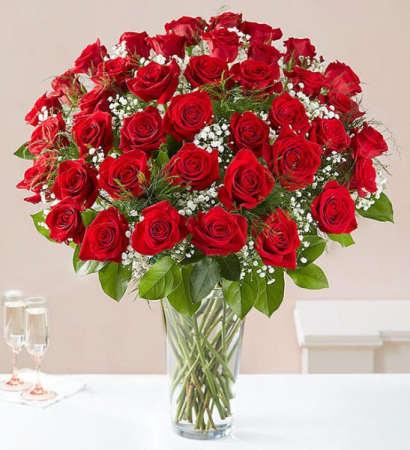 Ultimate Elegance 50 Premium Long Stem Red Roses Red Roses Arrangement