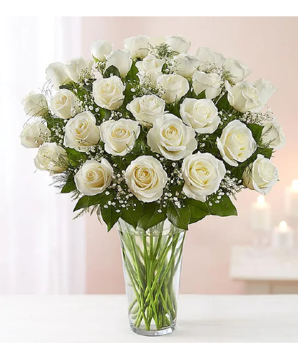 Ultimate Elegance Long Stem White Roses 