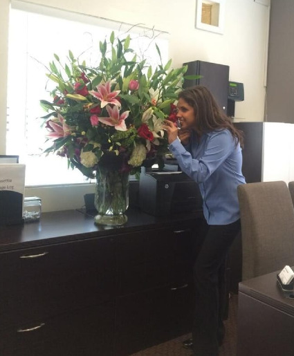 ultimate vase of roses and lilies 