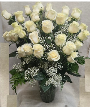 Ultimate White Roses Long Stem
