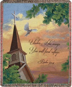 Under His Wings Memorial Quilt / Throw Gift 
