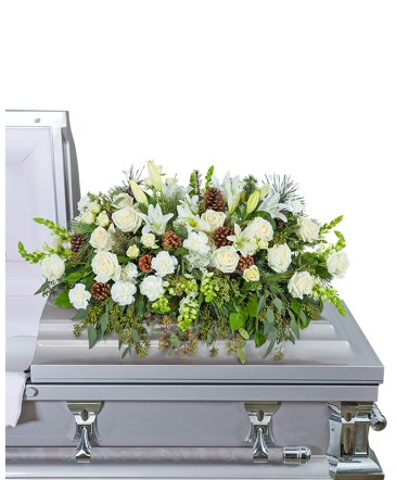 Unforgettable Casket Spray Sympathy in New Providence, IA | The Rustic Rose