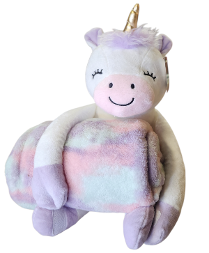 Unicorn Plush with Blanket 