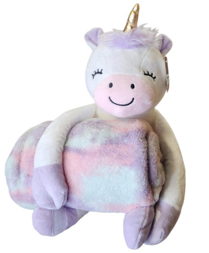 Unicorn Plush with Blanket 
