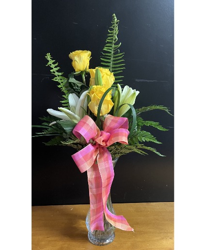 Unique roses and lilies fresh flowers