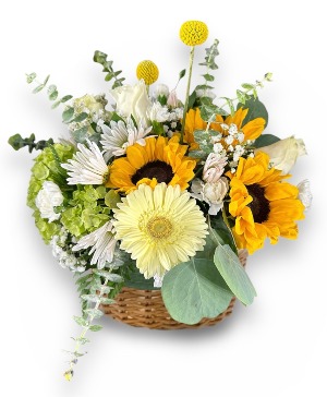 Uplift You Sunflowers Basket