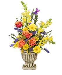UPLIFTING FLORAL URN Arrangement
