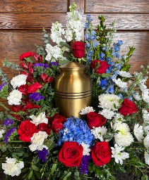 Red, White and Blue Urn Wreath (000) 