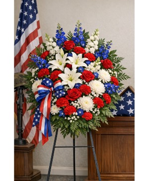 USA Easel wreath