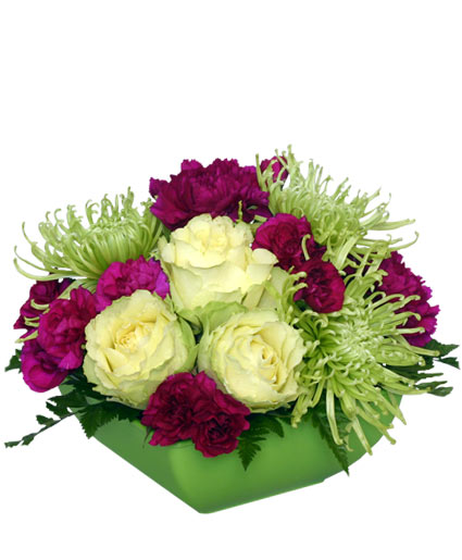 LIME GREEN TOUCH OF CLASS Flower Arrangement
