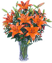 AUTUMN VIBRANCE Lily Arrangement