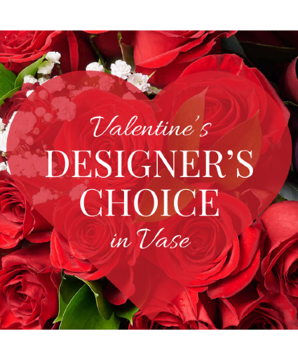 V100 - Valentine's Designer's Choice in Vase Arrangement