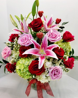  Garden Romance Deluxe With Stargazer Lilies