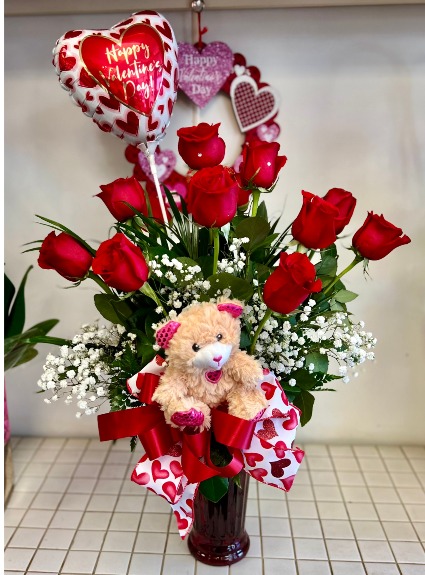 VALENTINE RED ROSE SPECIAL All orders come with Valentine Balloon