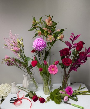 Valentine Vibes - Designers Choice  Wrapped Bouquet For Your Own Vase
