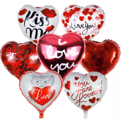 Valentine's Balloons 18 '' Comes in different colors and Designs 