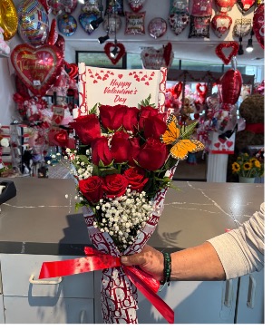Valentine’s Day rose bouquet  