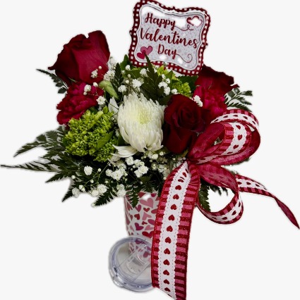 Valentine's Day Tumbler Arrangement 