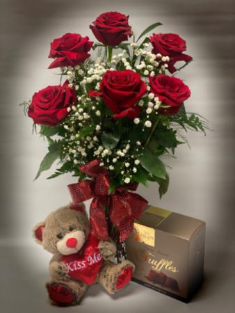 Valentine’s Half Dozen Rose Trio Special  Valentine
