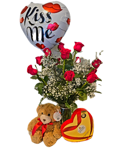 Valentine's Rose Package Rose arrangement 