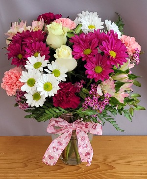 Valentine's Soft-tones Mixed Vase Arrangement