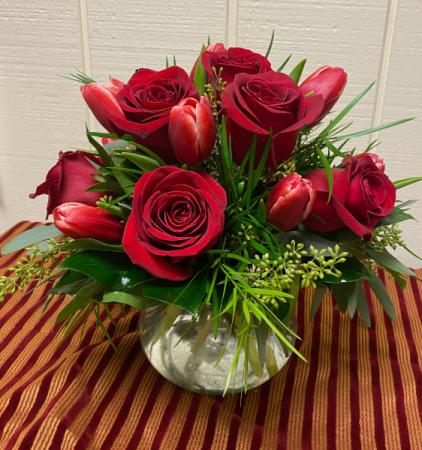 Valentines Special Clear Posie vase
