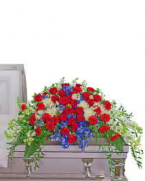 Valiant Honor Casket Spray Sympathy