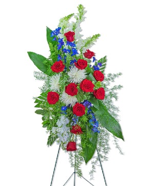Valiant Honor Standing Spray Sympathy