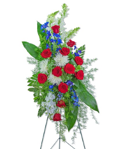 Valiant Honor Standing Spray Sympathy