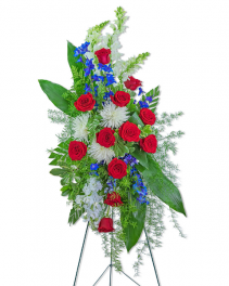 Valiant Honor Standing Spray Sympathy Arrangement
